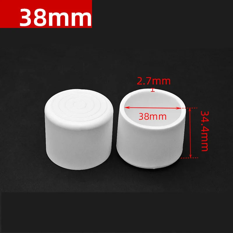Round Rubber PVC Furniture Leg Caps 10mm/0.39in-50mm/1.97in White  Seal Stopper Pipe Covers Furniture Sofa Leg Pads Non-slip