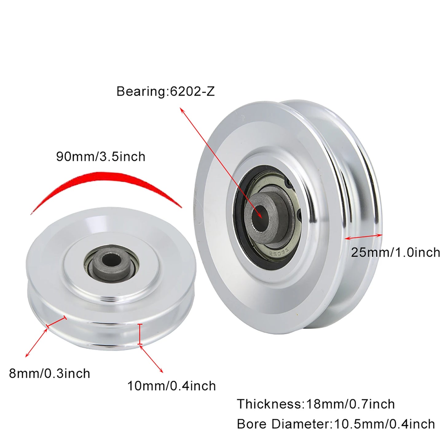 Gym Pulley Aluminium Alloy Fitness Pulley Home Gym Attachments Part Exercise Strength Training Accessory Gym Accessory