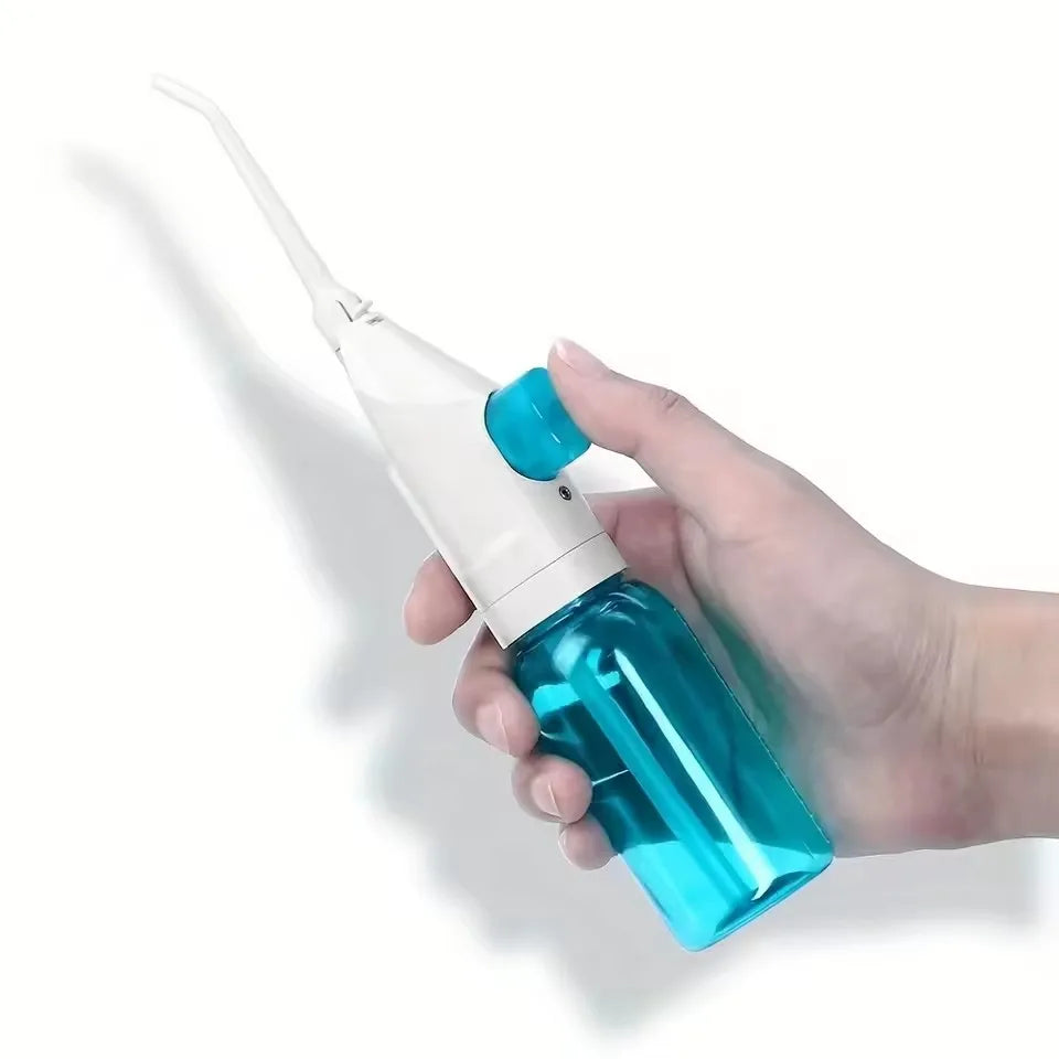 Portable High Pressure Oral Irrigator Household Dental Floss Manual Water Toothpick for Teeth Cleaning