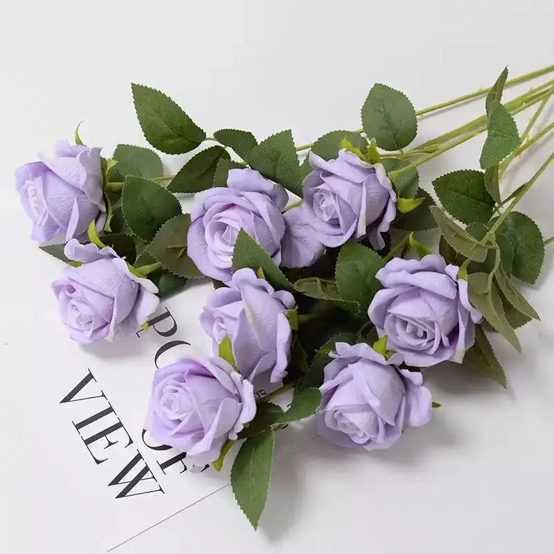 1/5/10/20pcs Roses Artificial Flowers Rose Flower Branch Artificial Red Roses Realistic Fake Rose for Wedding Home Decor