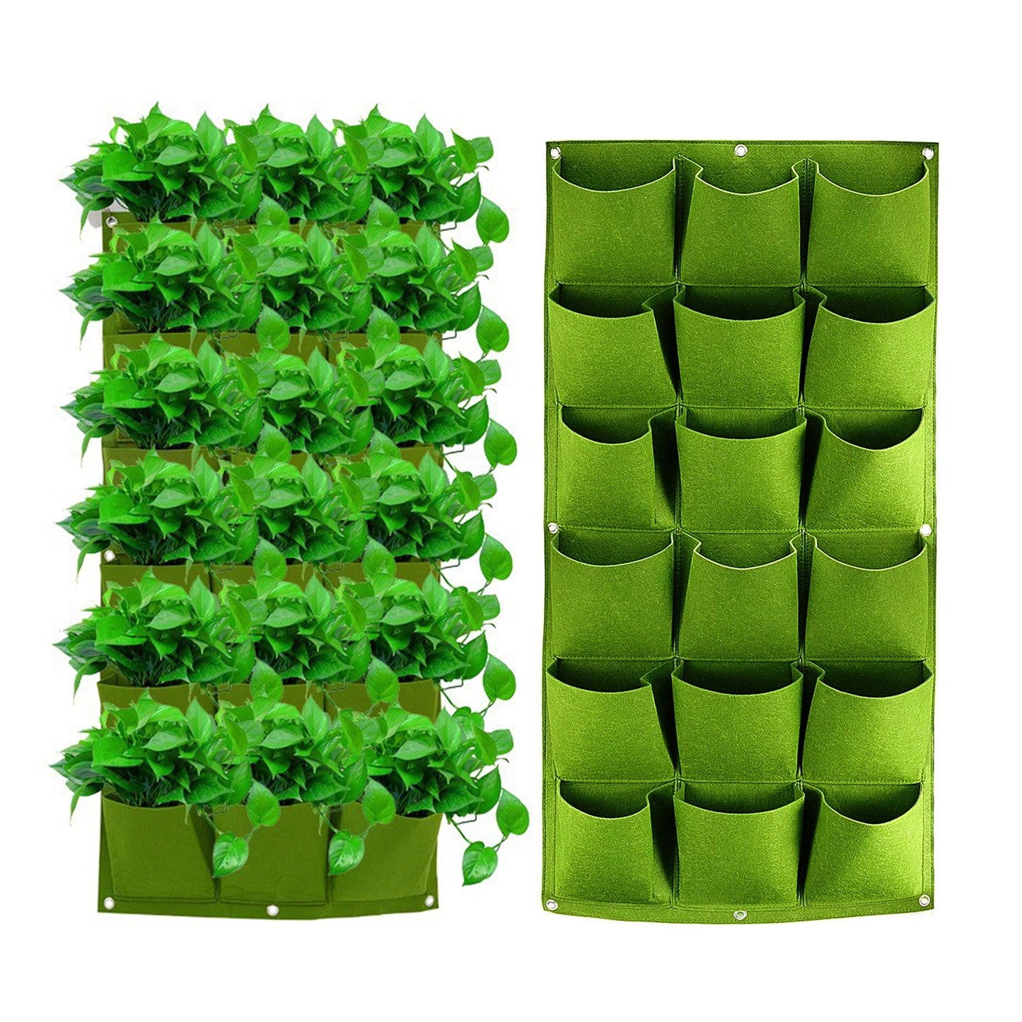 Hanging Plant Grow Bags Vertical Wall Mounted Planter For Outdoor And Indoor Use Felt Material Space-saving Design For Gardening