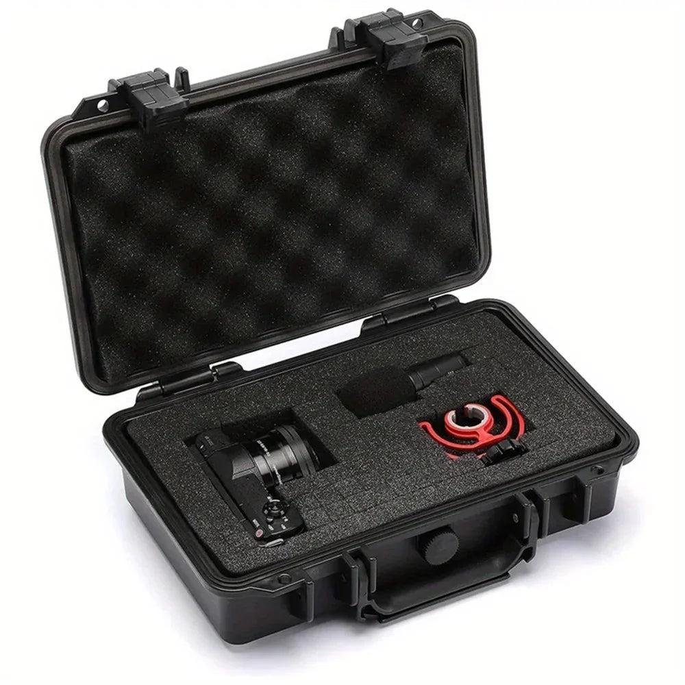 1pc Waterproof Hard Carry Case Bag Tool Case With Pre-cut Sponge Storage Box Safety Protector Organizer Hardware Toolbox