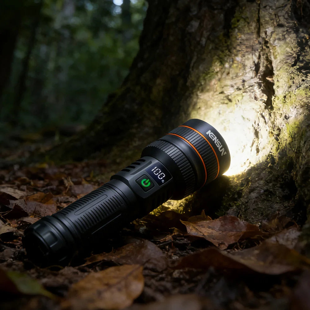 hit product long-range kilometer ultra bright flashlight, outdoor waterproof high-power strong light flashlight, rechargeable