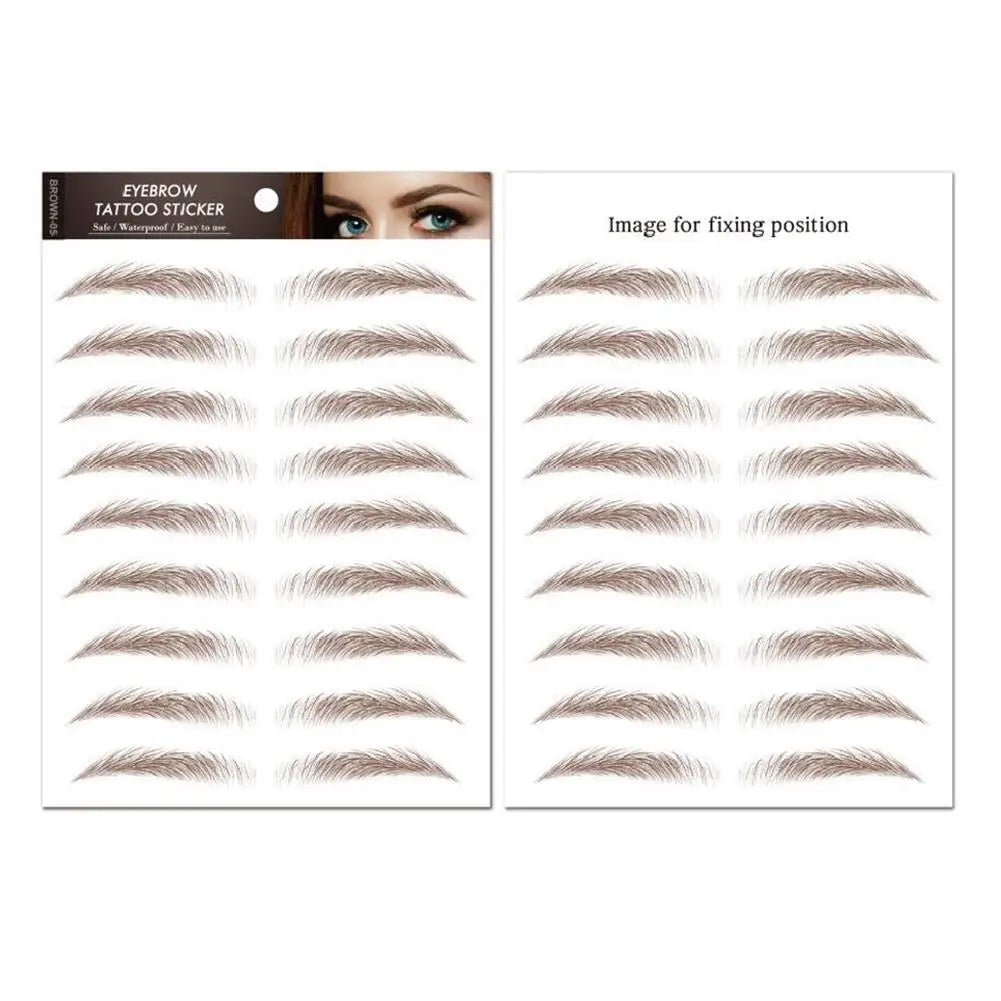 6D Hair Like Eyebrows Stickers Makeup Waterproof Eyebrow Eyebrow Long Natural Hair-liked Authentic Eyebrow Tattoo Sticker