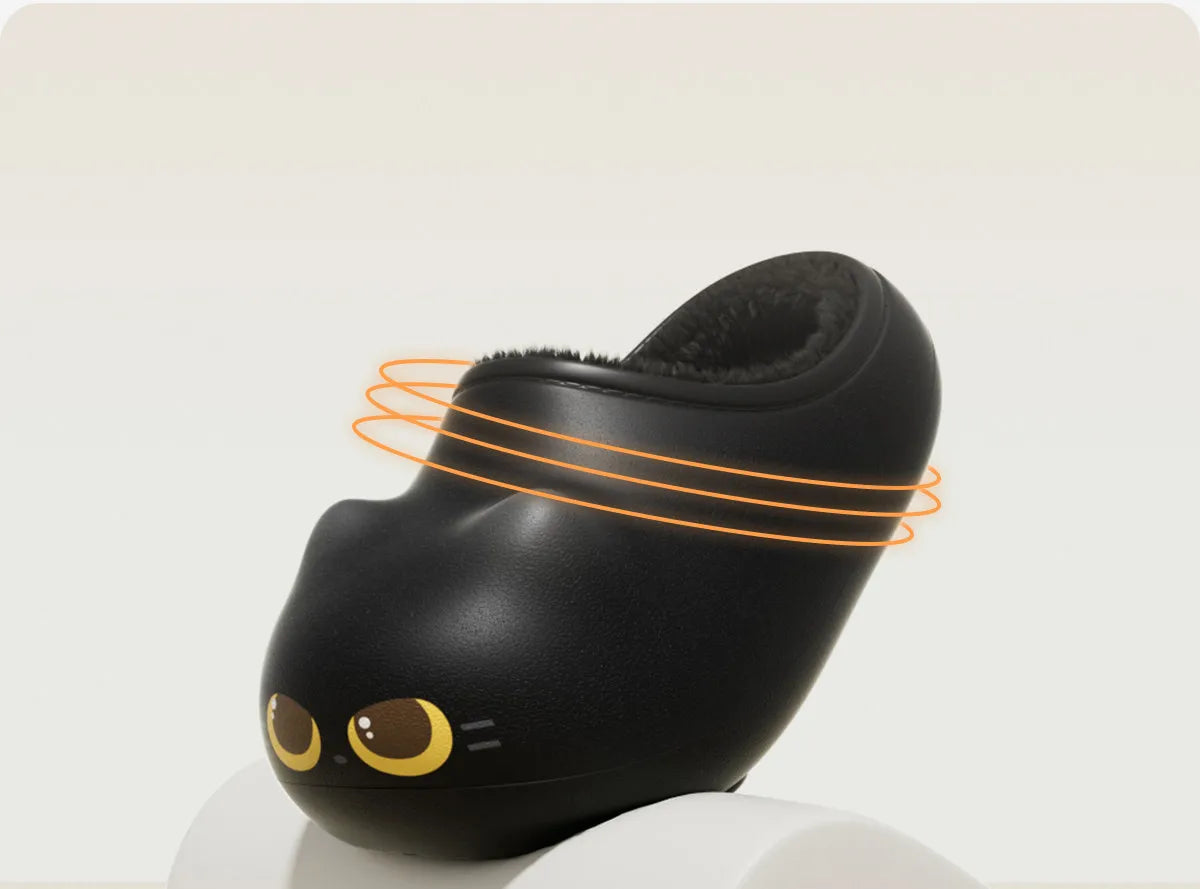 Kawaii Kitty Designer Slippers Women's Bottom Cat Paw Shoes Winter Warm Waterproof Mules Clogs Woman Kitten Home Slipper Adult