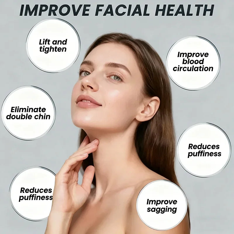 New Lymphatic Contour Face Brush for Lymphatic Drainage Massage Ergonomically Designed to Fit Skin Precisely
