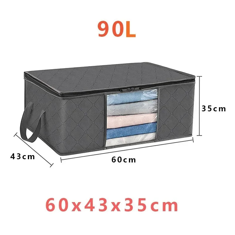 Wardrobe Closet Clothes Organizers Clothing Storage Boxes Bag Storages Blanket Storage Foldable Storages Bin Bedding Storage