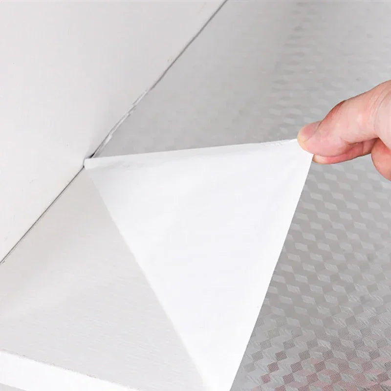 1/3/5M Kitchen Oil-proof Sticker Heat-resistant Aluminum Foil Wallpaper for Kitchen Stove Cabinet DIY Self Adhesive Sticker