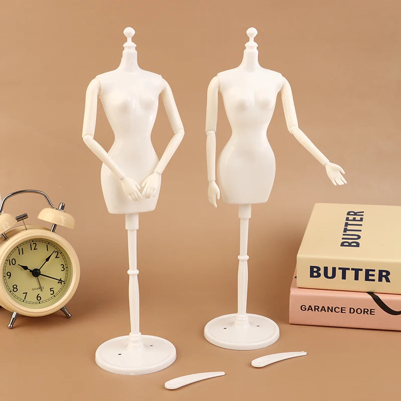 1/6 Doll Mannequin Coat Hanger Dollhouse Doll Skirt Support Wedding Mannequin Stand Humanoid Model Toy Doll Gown Display Form