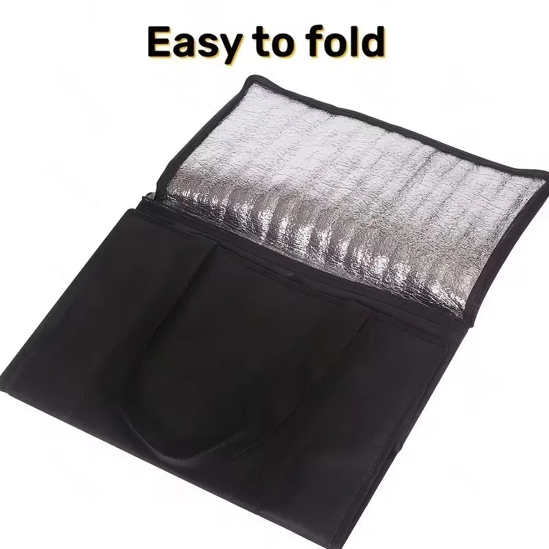 Reusable Insulated CoolerBag PremiumAluminum Foil Thermal Storage Bag Lightweight Portable ZipperLunch Bag for Camping Party Use