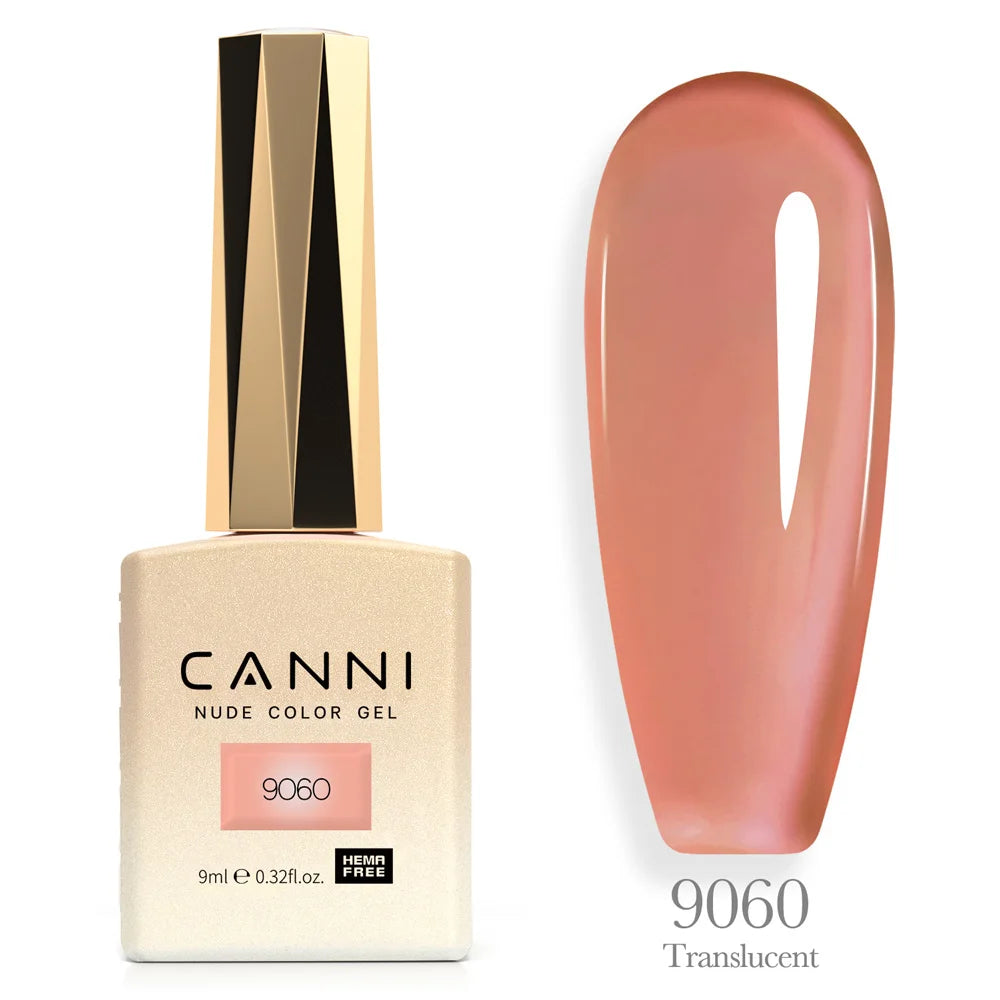 Canni Nail Gel Polish Jelly Nude Color HEMA FREE TPO FREE 9ml Transparent Semi Permanent Natural Nude French Nail Gel Lacquer