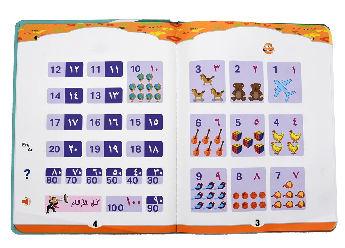 Arabic English Language Reading Book Learning E-book for Children Interactive Voice Reading Early Educational Study Toys Gifts
