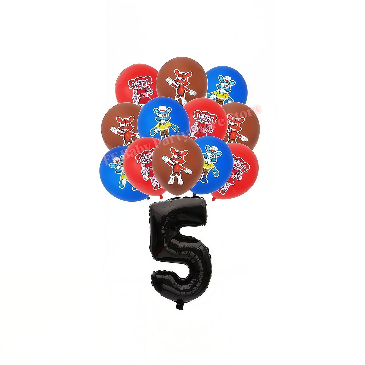 Five Nights Bear Birthday Party Decorations Plate Cup Backdrop Freddyed Balloon for Kids Party Favors FNAFs Event Supplies Gifts