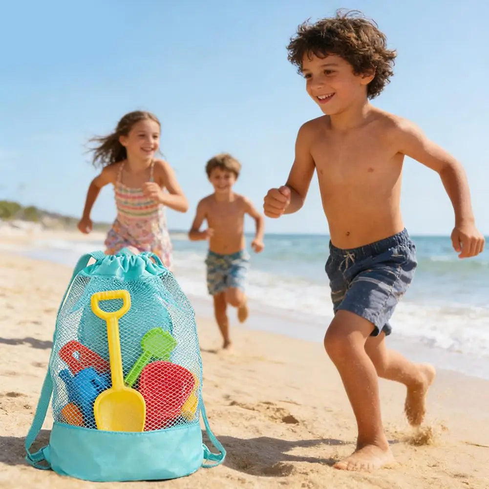 Beach Toy Organizer Backpack Lightweight Travel Bag for Sand Play Gear, Outdoor Adventures ﻿