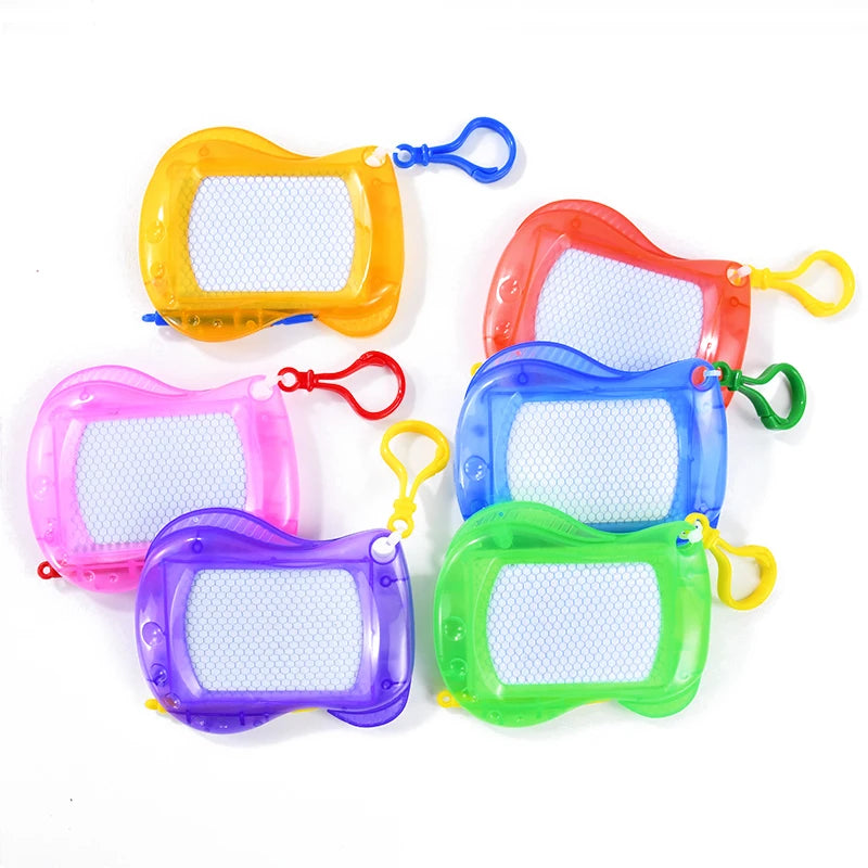 6/12PCS Magnetic Drawing Board Erasable Writing Pad Mini Keychain Kids Birthday Party Favors for guest Pinata Goodie Bag Filler