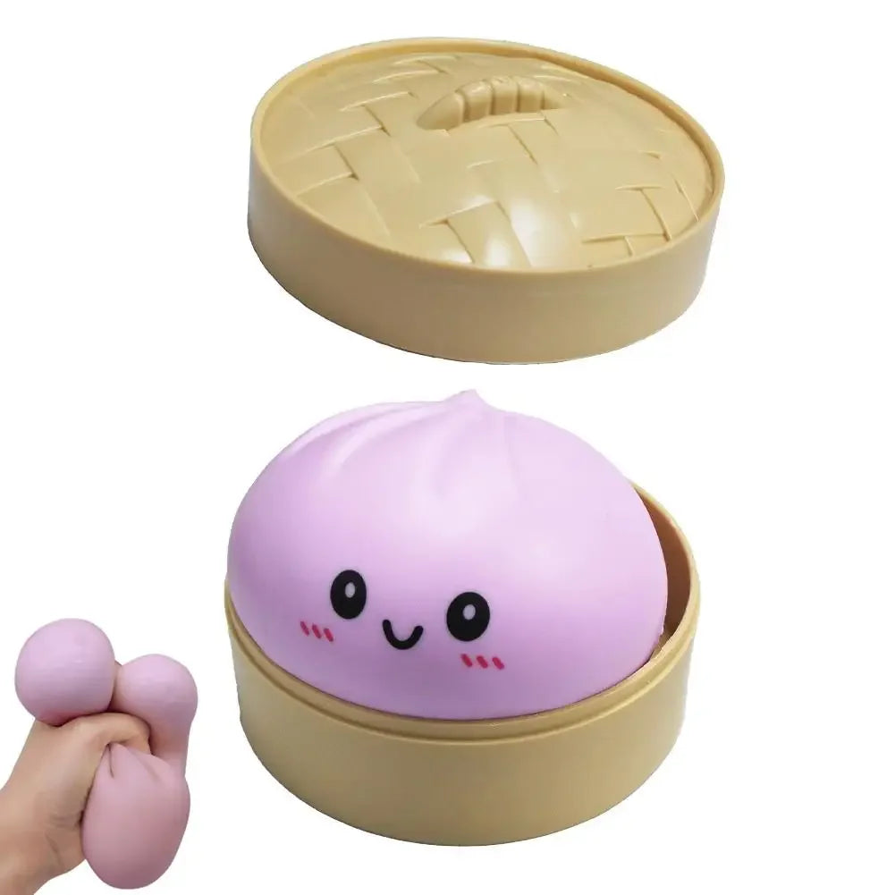 Colorful Dumpling Squishes Stress Balls Reusable Low Rebound Decompression Toys Dough Ball Unique Home Decoration Gifts