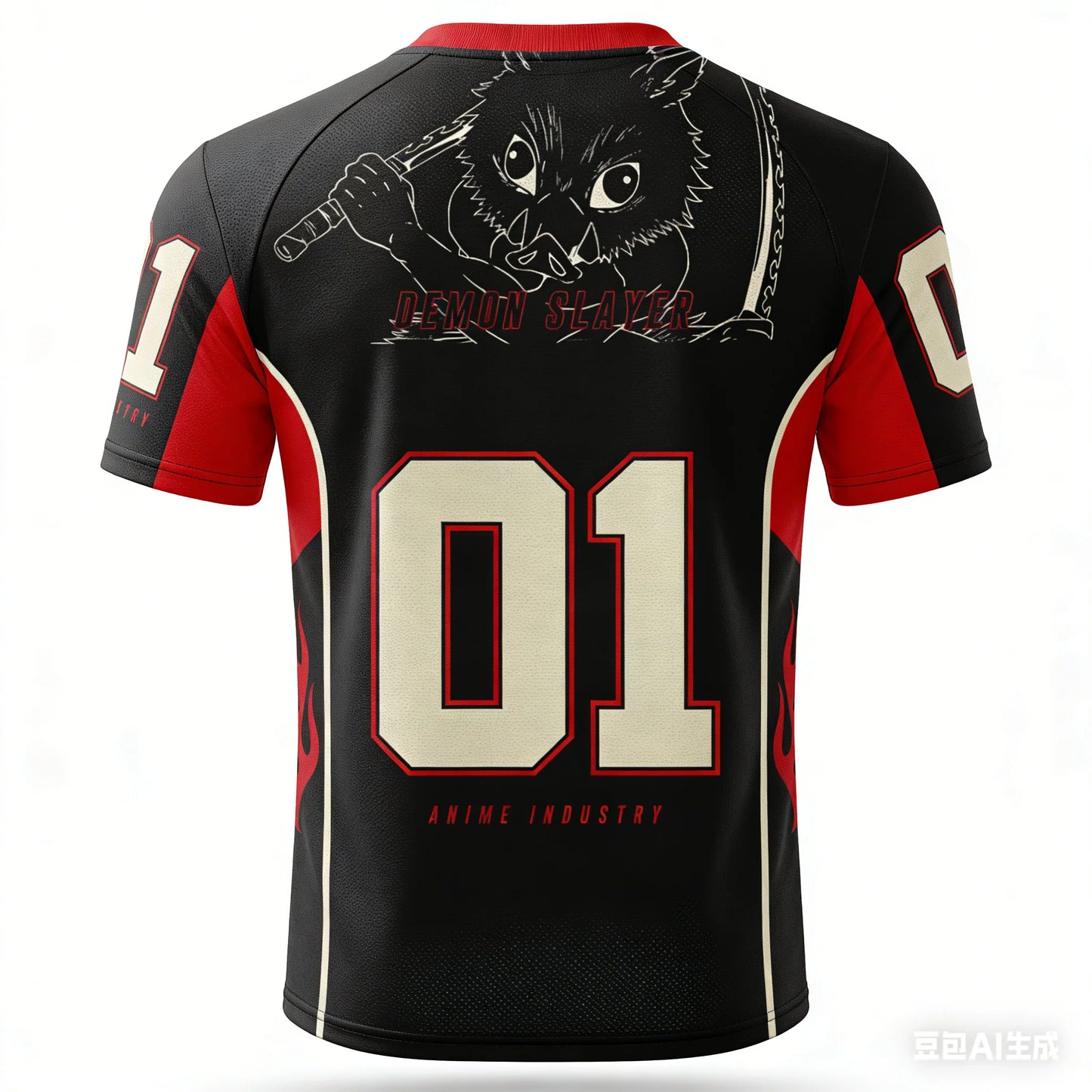 Demon Slayer Adult and Kids American-Style Jersey T-Shirt, Multi-Character 3D Print Trendy Anime Short Sleeve, Shorts Friend
