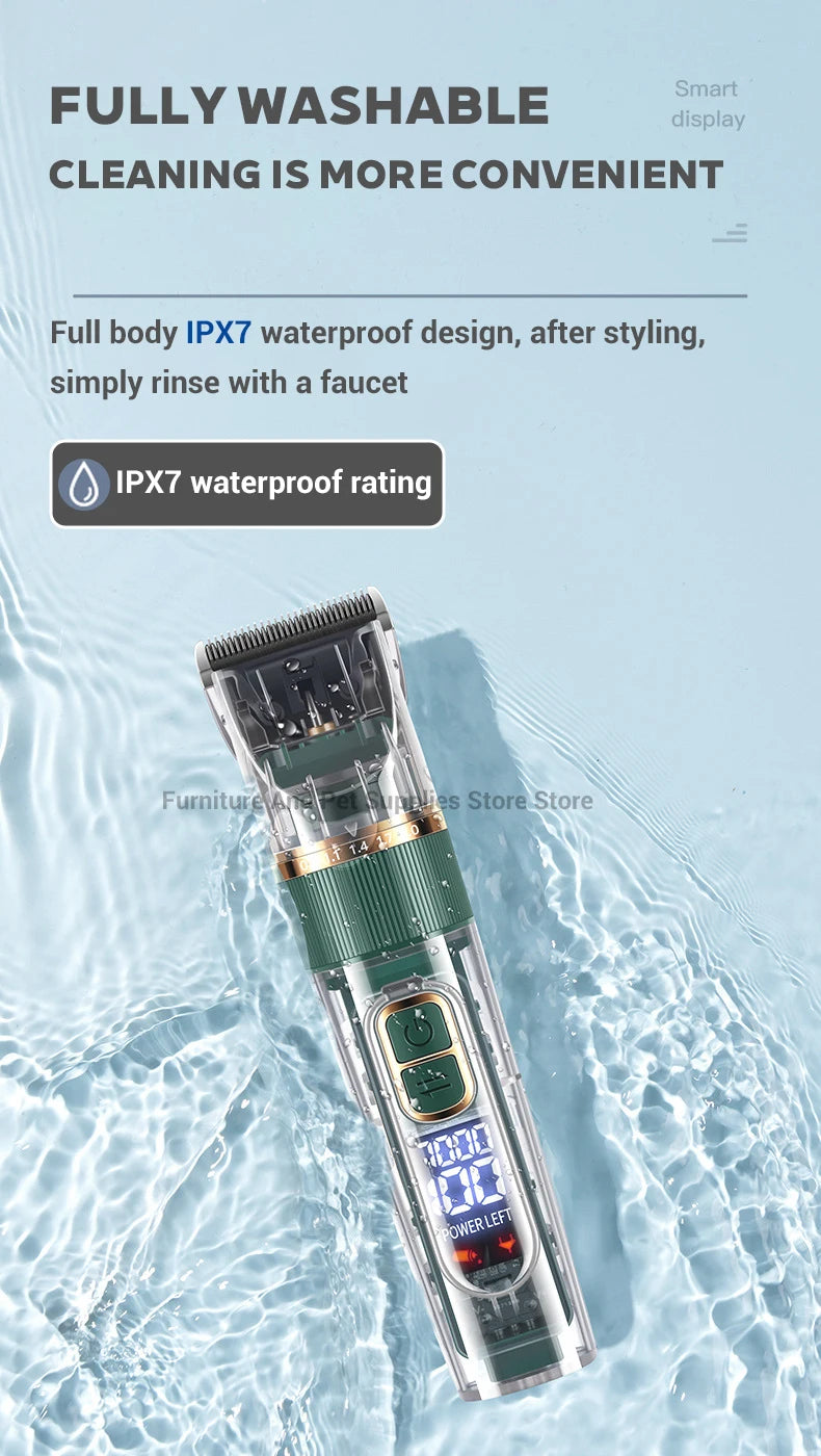 Cat Dog Hair Clipper Electrical Professional Hair Clipper for Pets Silent Hair Cutter USB Rechargeable Pet Grooming Clipper Set