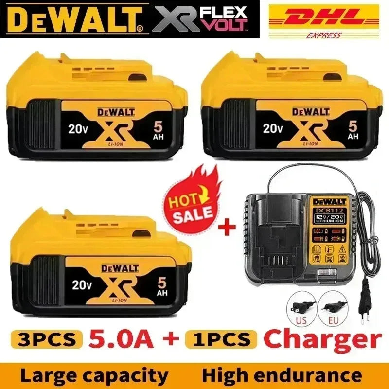 DeWALT Original Battery 20V/60V 6Ah 9Ah MAX FlexVolt for DCB606 DCB205 DCB206 DCB209 DCB182 Power Tool