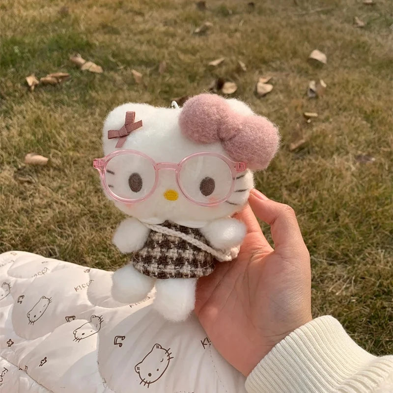 Kawaii Hello Kitty Keychain Cute Cartoon Bag Pendant Plush Doll Charms Car Key Ring Backpack Accessories Women Girl Gifts