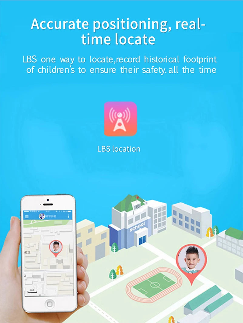NEW Q12 Waterproof Children's Smart Watch Sim Card LBS Location Tracker Voice Chat Flashlight Children's Smart Phone Watch reloj