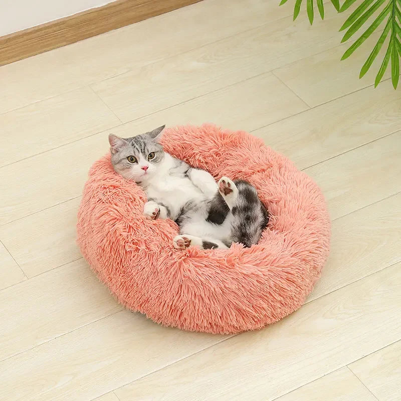 Soft Long Plush Dog Bed House – Cozy Pet Basket, Cushion, Cat Mat, Best for Dogs & Cats