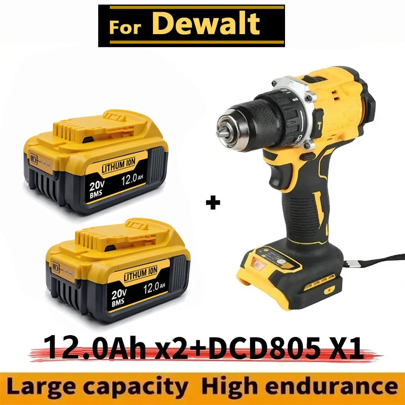 New High-power For DEWALT 20v/60V battery DCB200 DCB205 DCB206  * power tool 18V battery 3AH 8AH 12AH 18AH batteries  DCD805