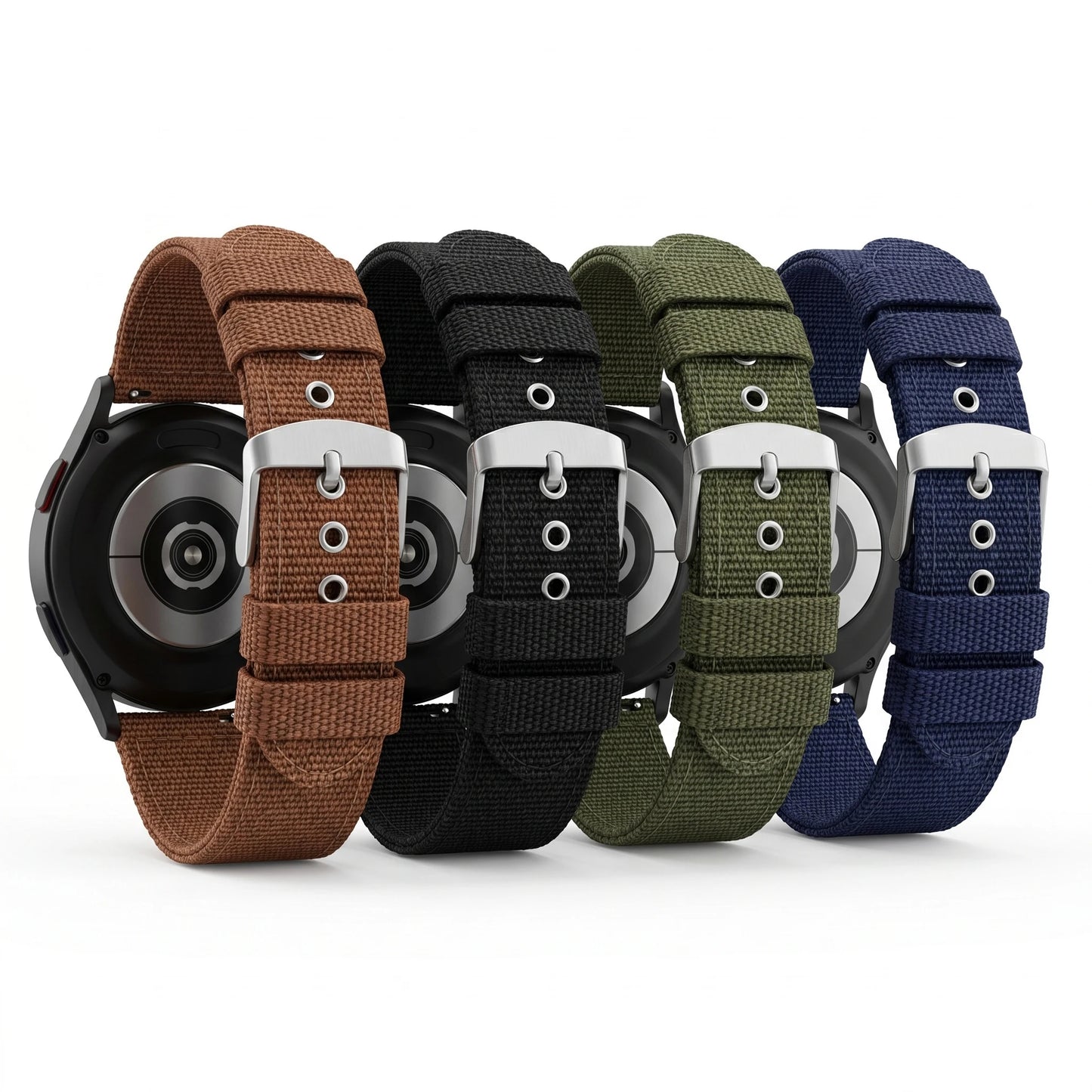 18 20 22 24mm Universal Nylon Watchband Sport Canvas Strap 4 Colors Replacement Bracelet Men Women Accessories