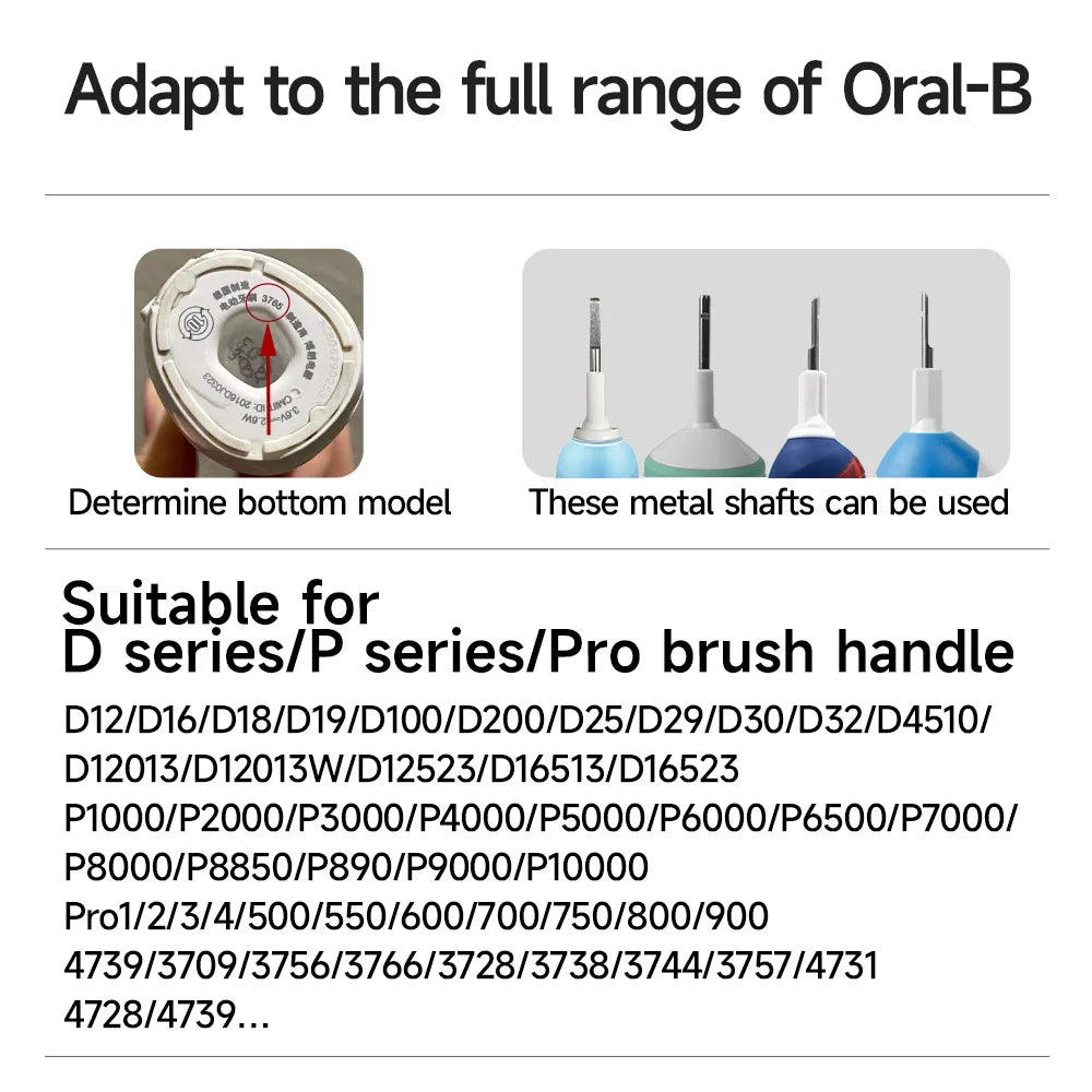 Compatible  Oral Electric Toothbrush Head 3709/D12/3756/3757 B Branu Replacement D100