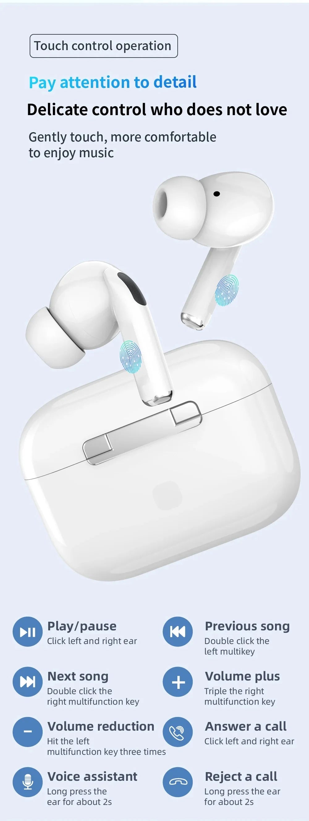 TWS New Air Pro Wireless Bluetooth Earphones Headphones ANC Noise Reduction Earbuds Low Latency HiFi Sound for IPhone Android