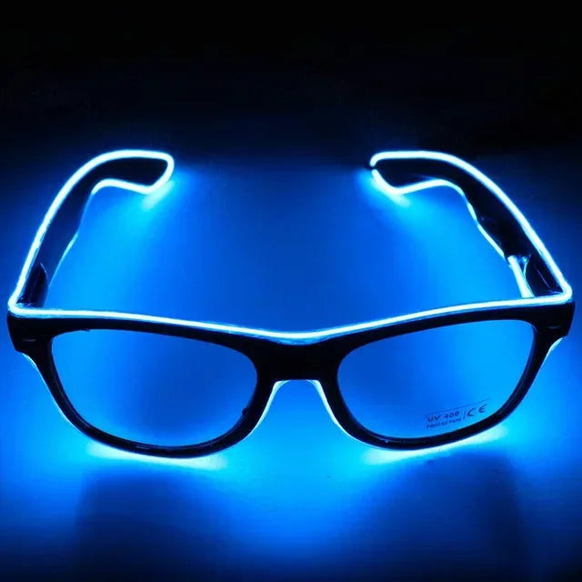 New Cool Flashing Glasses EL Wire LED Glasses Glowing Party Supplies Lighting Gift Bright Light Festival Party Glow Sunglasses