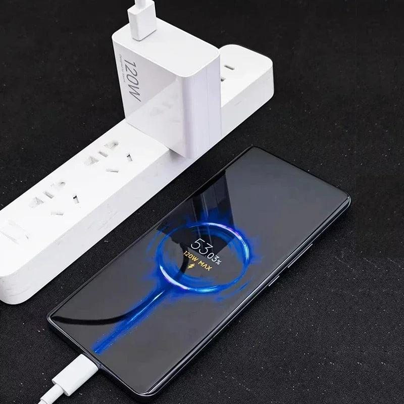 Original  Xiaomi 120W Charger Turbo Charge EU US Adapter 1M 6A Usb Type C Cable For Poco X5 X4 F5 Pro Mi 13 12 11 Lite Mix Fold