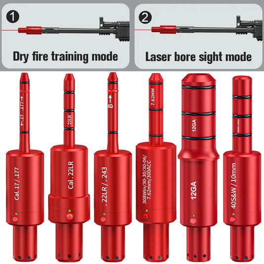 9mm 38SPL 22LR 12GA CAL177 7mm 6.5mm Training Bullet Bore Sight Voice Controlled Laser Dual-purpose for Training and Calibration