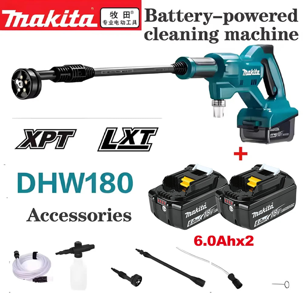 2026 new model Makita DHW180 Battery High Pressure Washer 18V Cordless Portable Cleaning Device High Flow Rate Power Tool