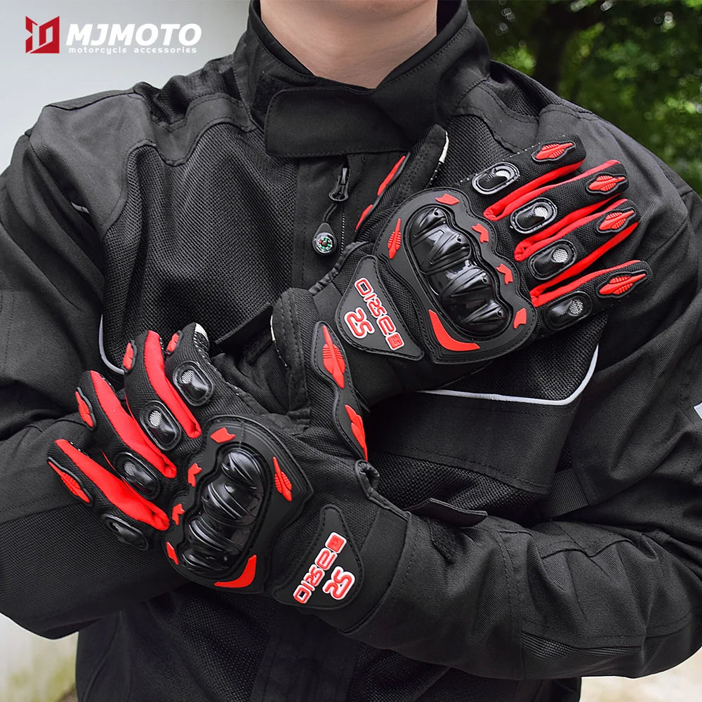 Ummer Breathable Full Finger Motorcycle Gloves Non-slip Wear-resistant Motocross Racing Gloves Touch Screen Moto Biker Gloves