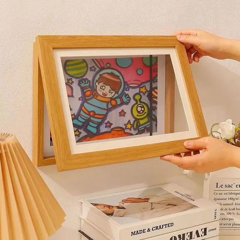 Children Art Frames Magnetic Front Open Changeable Kids Frametory for Poster Photo Drawing Paintings Pictures Display Home Decor