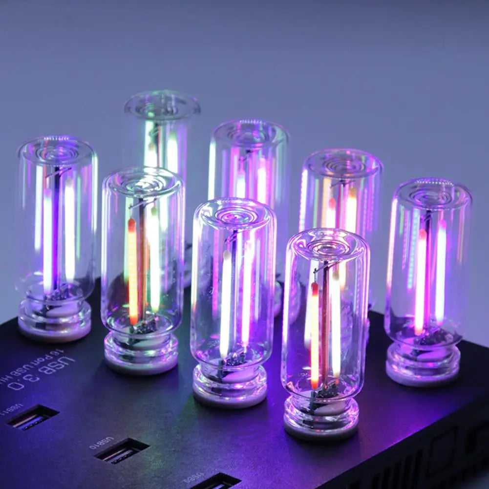 Retro USB Dual Color LED Filament Bulb, Touch Dimmable 5V Edison Night Light, Camping Incandescent Decorative LED Lighting