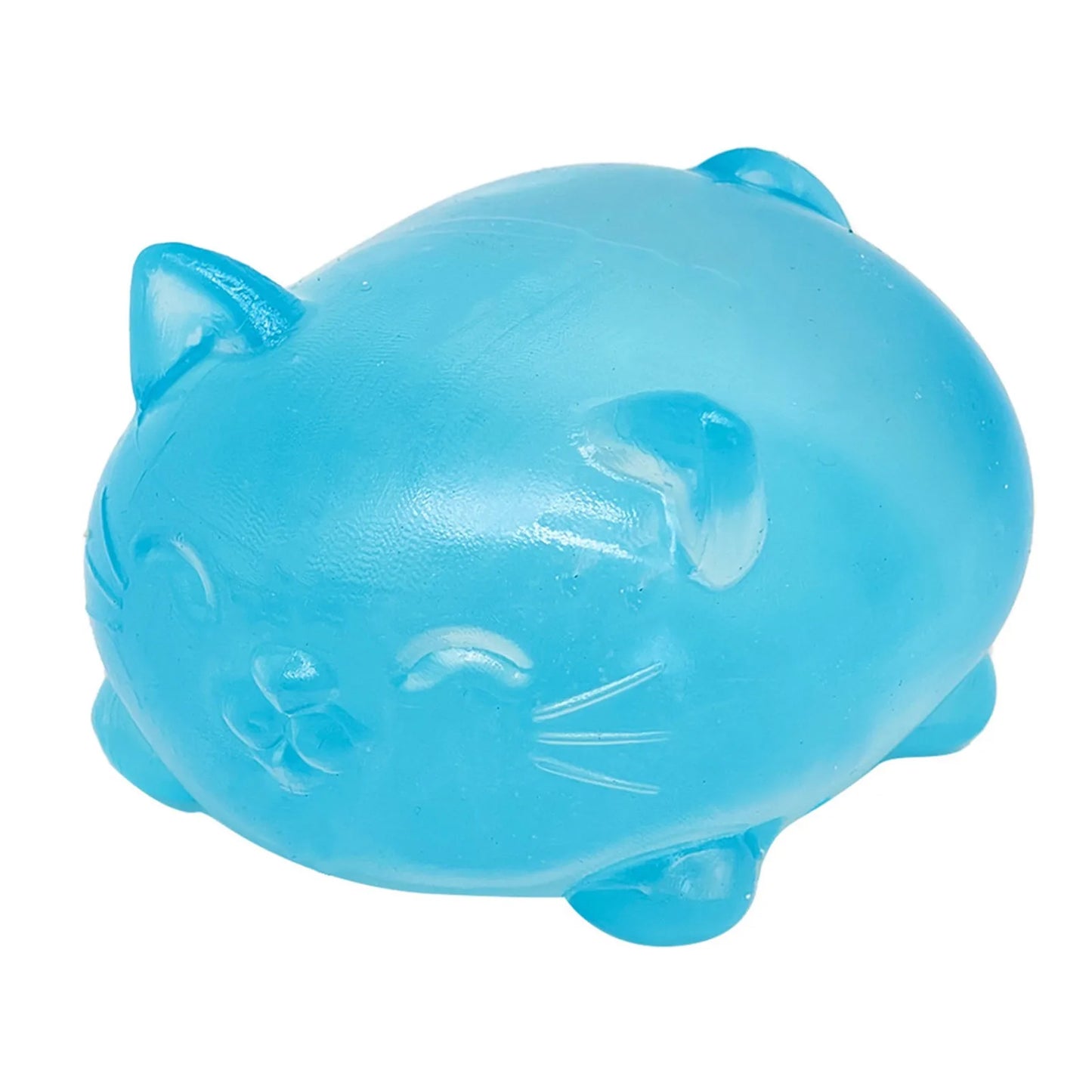 NeeDoh Cool Cats Squishy Cat Stress Toy Glitter Translucent Fidget Toy for Anxiety Relief