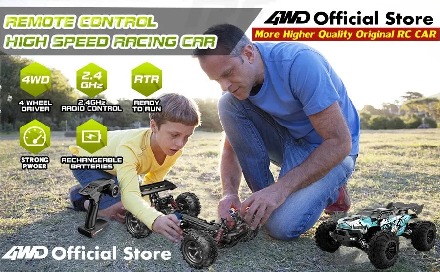 4WD Remote Control Car Off Road 4x4 RC Car High Speed Buggy Truck Super Brushless 50 or 80KM/H Fast Drift Racing Toy Gift