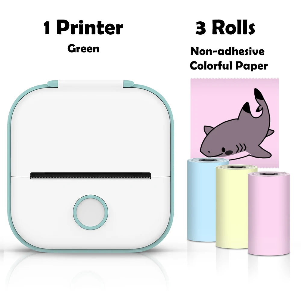 Phomemo T02 Mini Printer Portable Printer Thermal Printing Sticker Wireless Inkless Pocket Printer Self-adhesive Label Printer