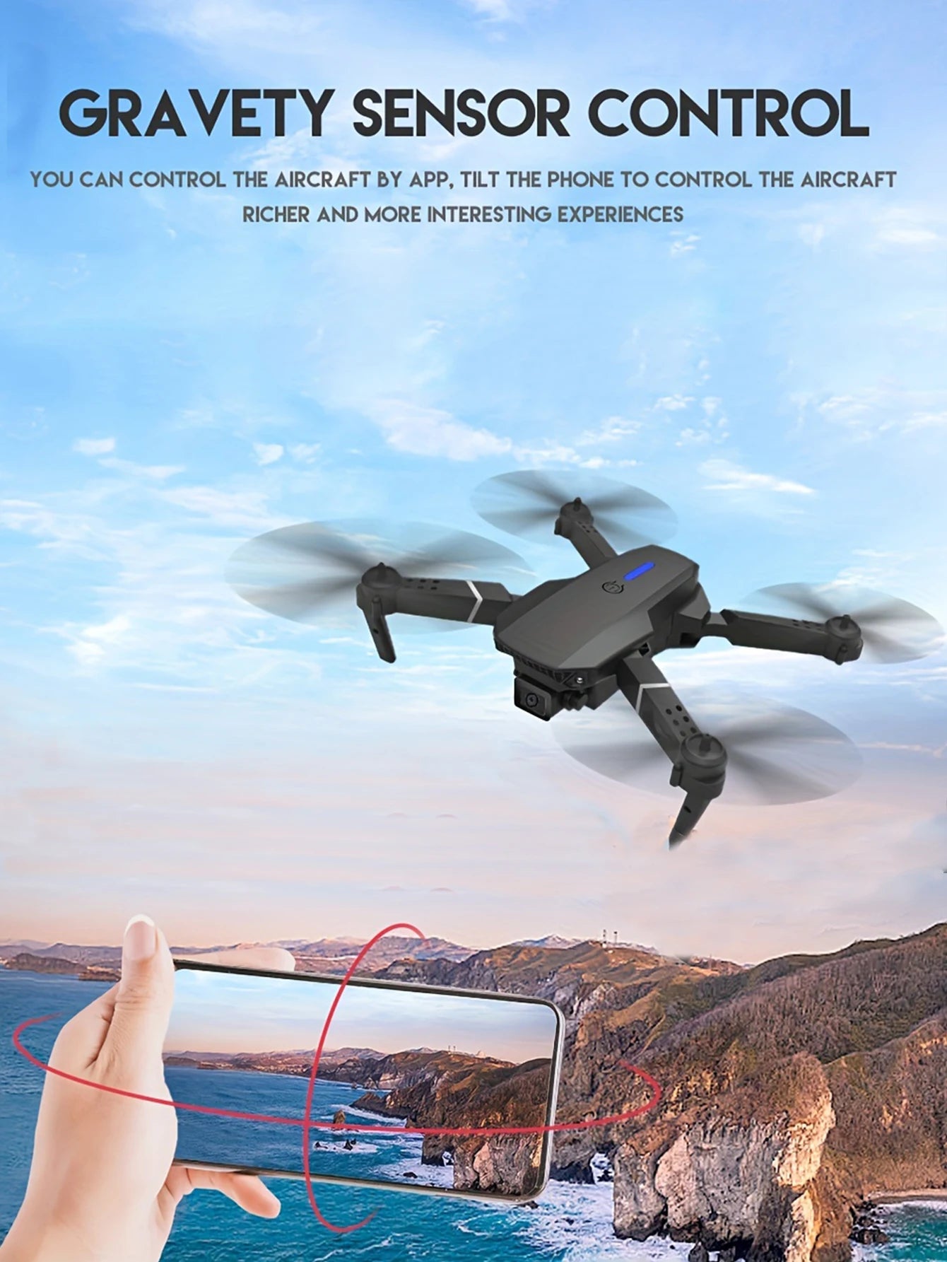 Professional Drone E88 4k wide-angle HD camera WiFi fpv height Hold Foldable RC quadrotor helicopter Camera-free children's toys