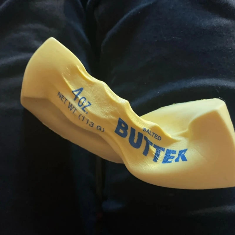 Butter Stick Squishy Fidget Toys Funny Squeeze Elastic Cheese Toy Unzip Slow Rise Squeeze Prank Children's Birthday Gift
