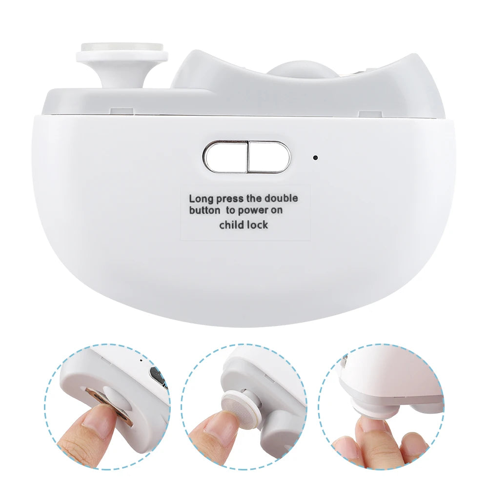 2 in 1 Electric Nail Clipper Grinding and Polishing Multifunctional Portable Automatic Nail Grinder Electric Manicure Tool