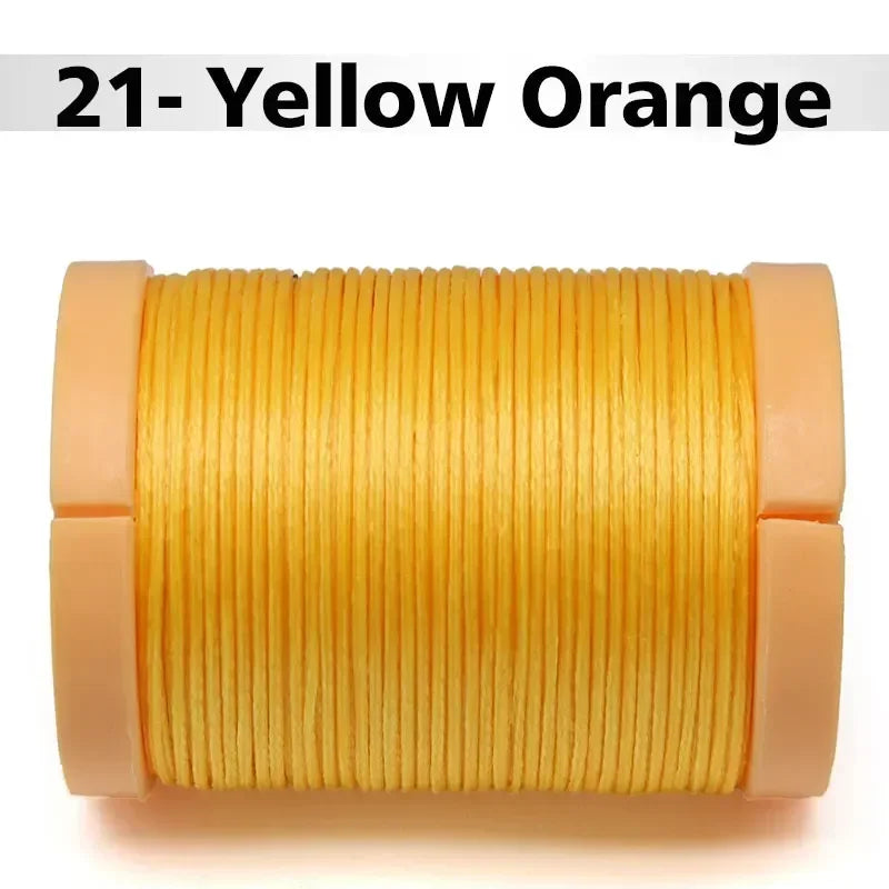 Handmade Flat Wax Thread for Leather Craft, Hand Stitching, DIY Wax Coated Strings, Repair Shoes, Sewing Tools, 0.8mm, 1.0mm