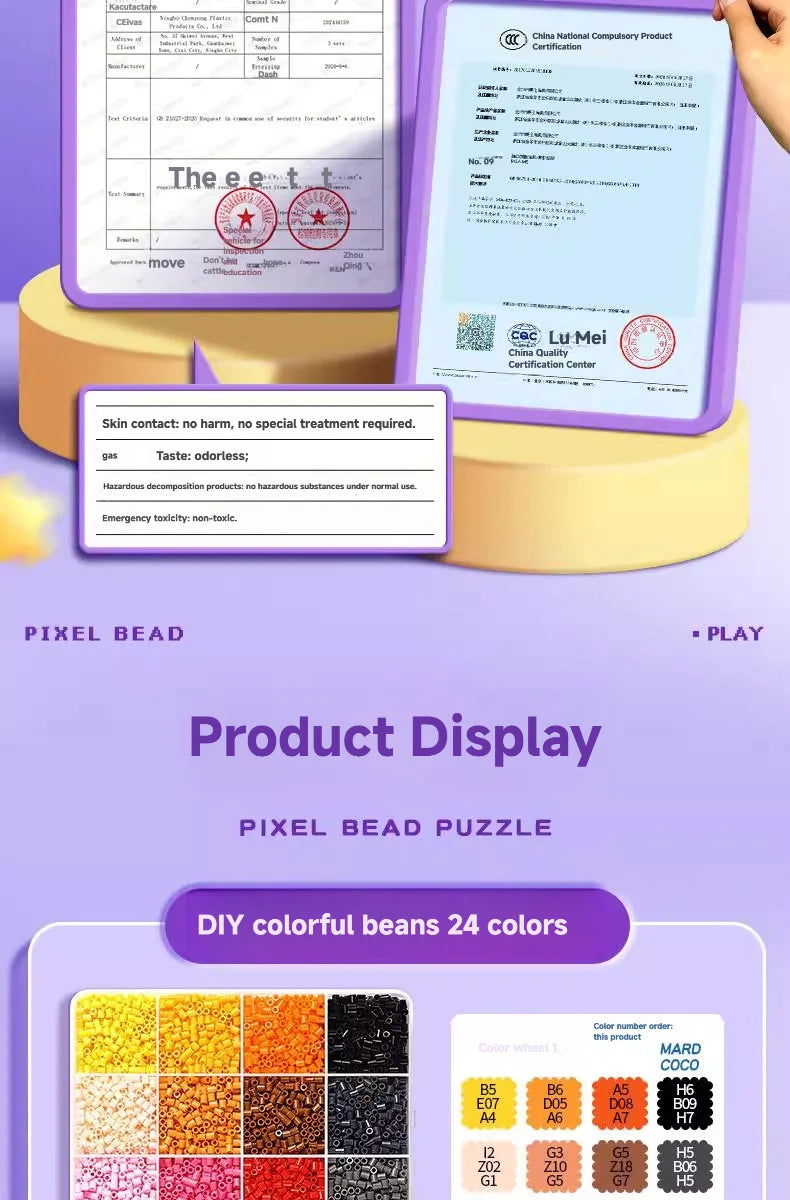 Pindou handmade DIY bean set tools for boys and girls, toy gifts, three-dimensional fusion, Coco supplement