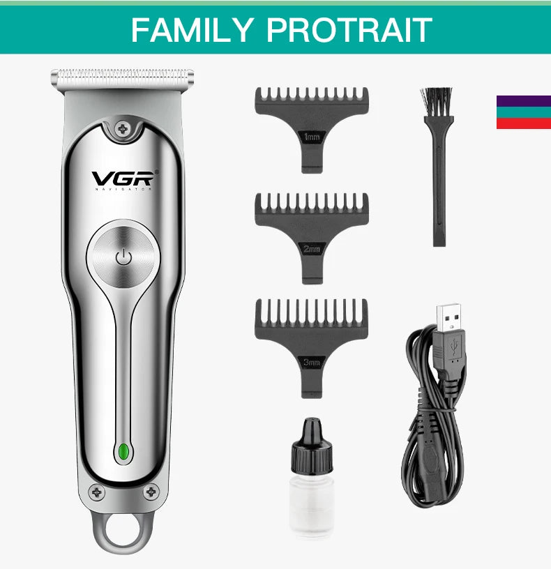 VGR Hair Trimmer Professional Hair Clipper Wireless Hair Cutting Machine Electric Zero Cutting Machine Trimmer for Men V-071