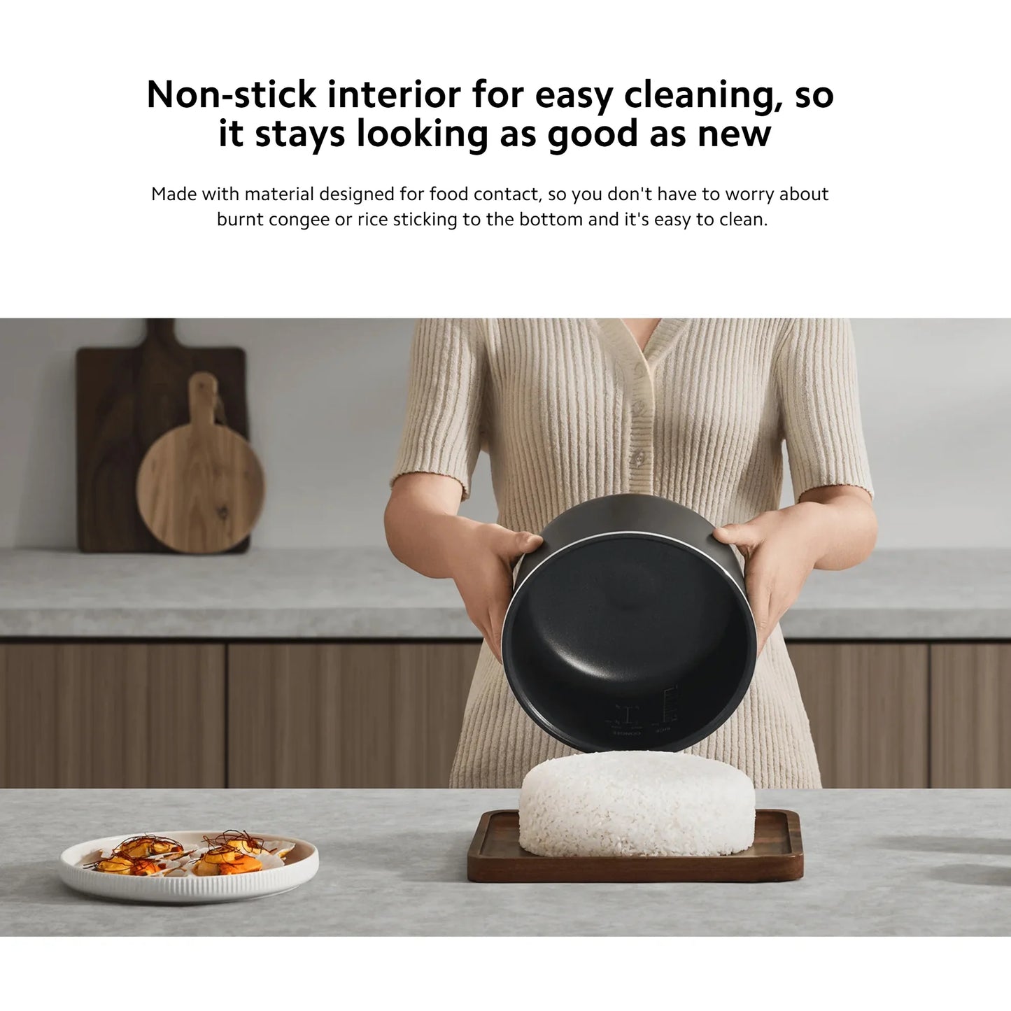 Xiaomi Smart Multifunctional Rice Cooker 3L, Non-stick Interior 24-hour Delay Timer and 12-hour Keep Warm Feature App Control