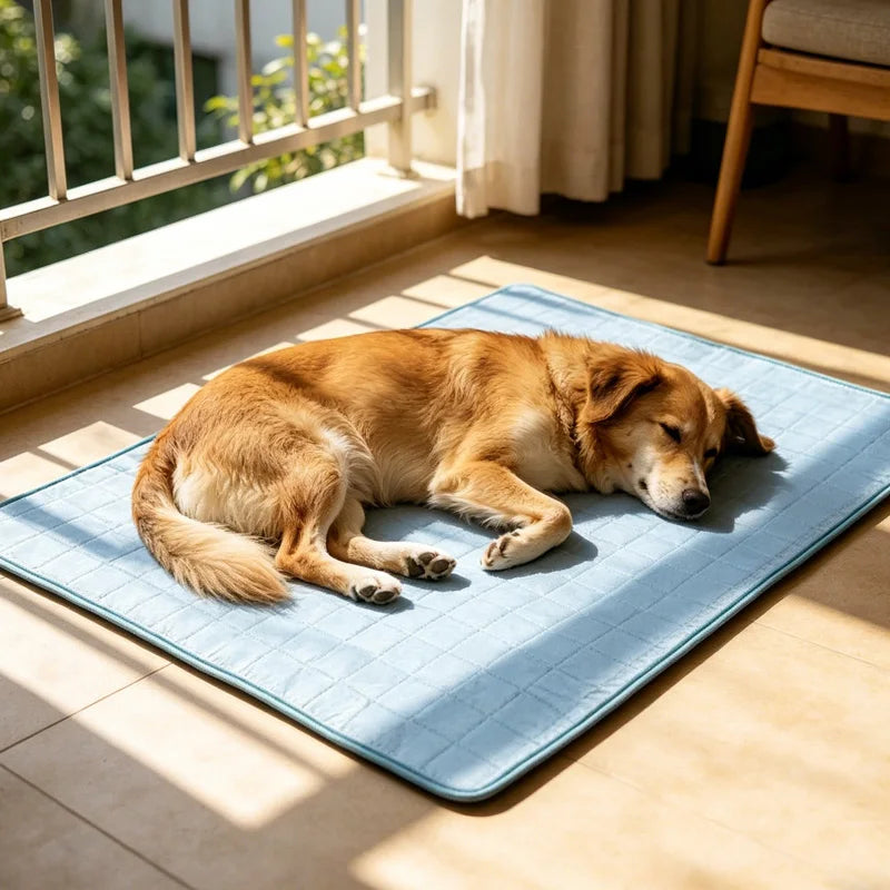 KEMORELA 2026 Ice Cool Upgrade Dog Cooling Mat Summer Pet Cold Bed Extra Large For Small Big Dogs Pad Breathable Pet Cold Bed