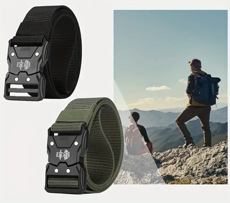 2PC Tactical Waist Belt - Durable Automatic Buckle, Perfect for Outdoor Adventures, Unisex Accessories for Men and Women
