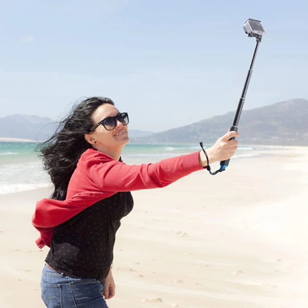 Aluminum Alloy Monopod Selfie Stick Hand Grip Pole for GoPro Hero 13 12 11 10 9 8 7 Insta360 SJCAM AKASO DJI OSMO Action Camera